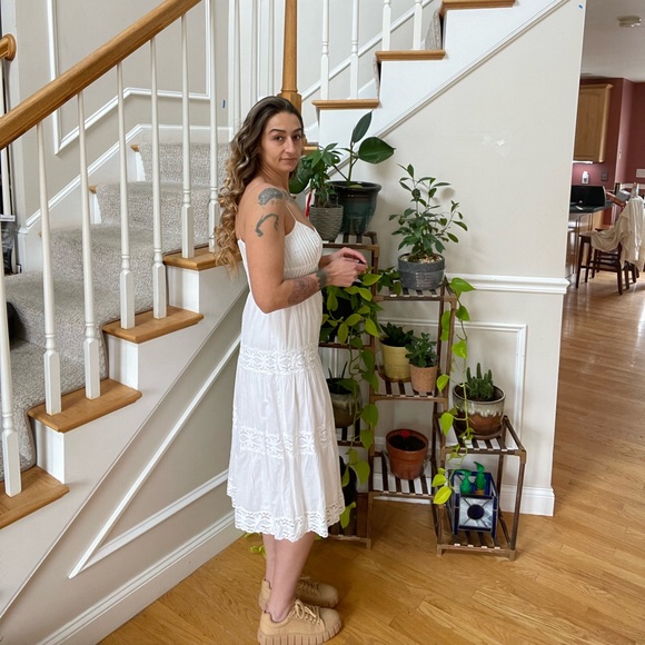 Ann Taylor LOFT Petite White Gown with Corset Top - Picture 7 of 11